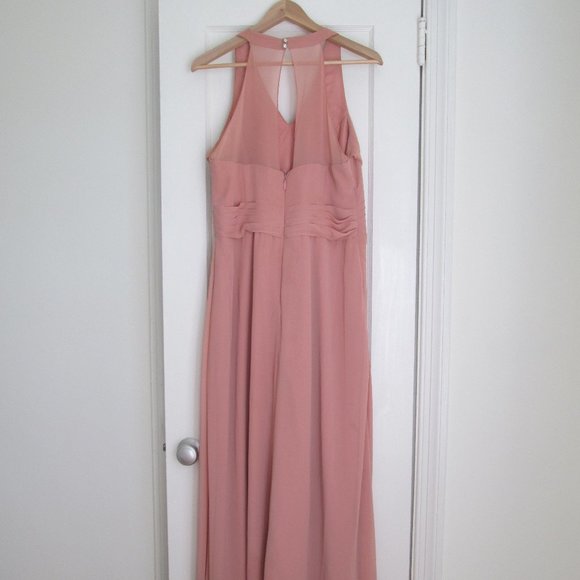 Azazie Bridesmaid Dress Pink Size A14 - Picture 4 of 5